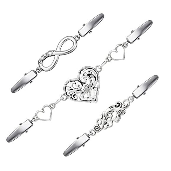 Accessories - Vintage Sweater Clips Shawl Dresses Shirt Clips Retro Cardigan Collar Chain Clip